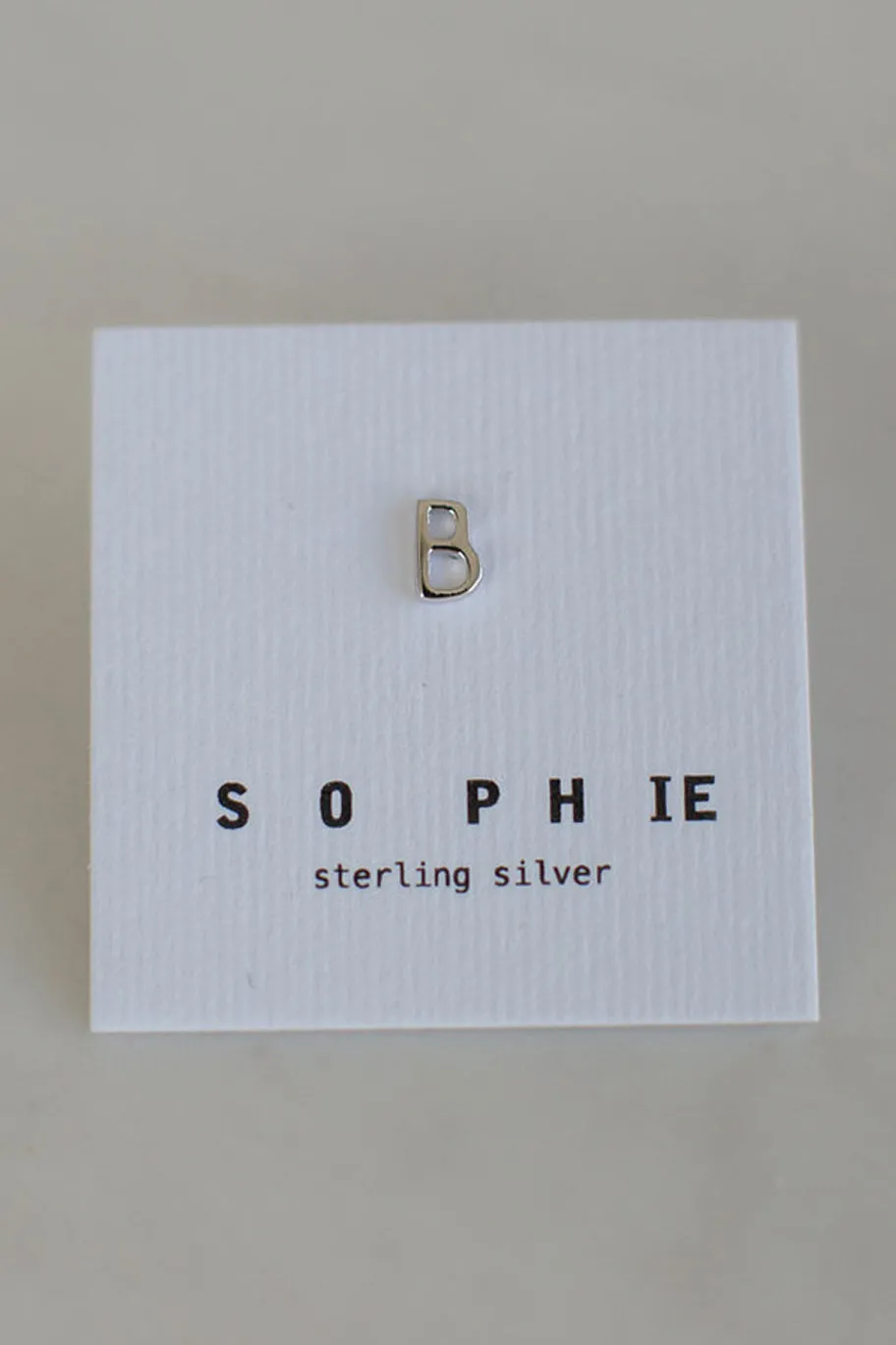 Sophie Little Letter Single Stud Silver EOL Earrings