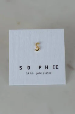 Sophie Little Letter Single Stud Gold EOL Earring
