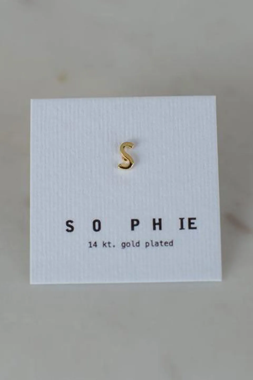 Sophie Little Letter Single Stud Gold EOL Earring