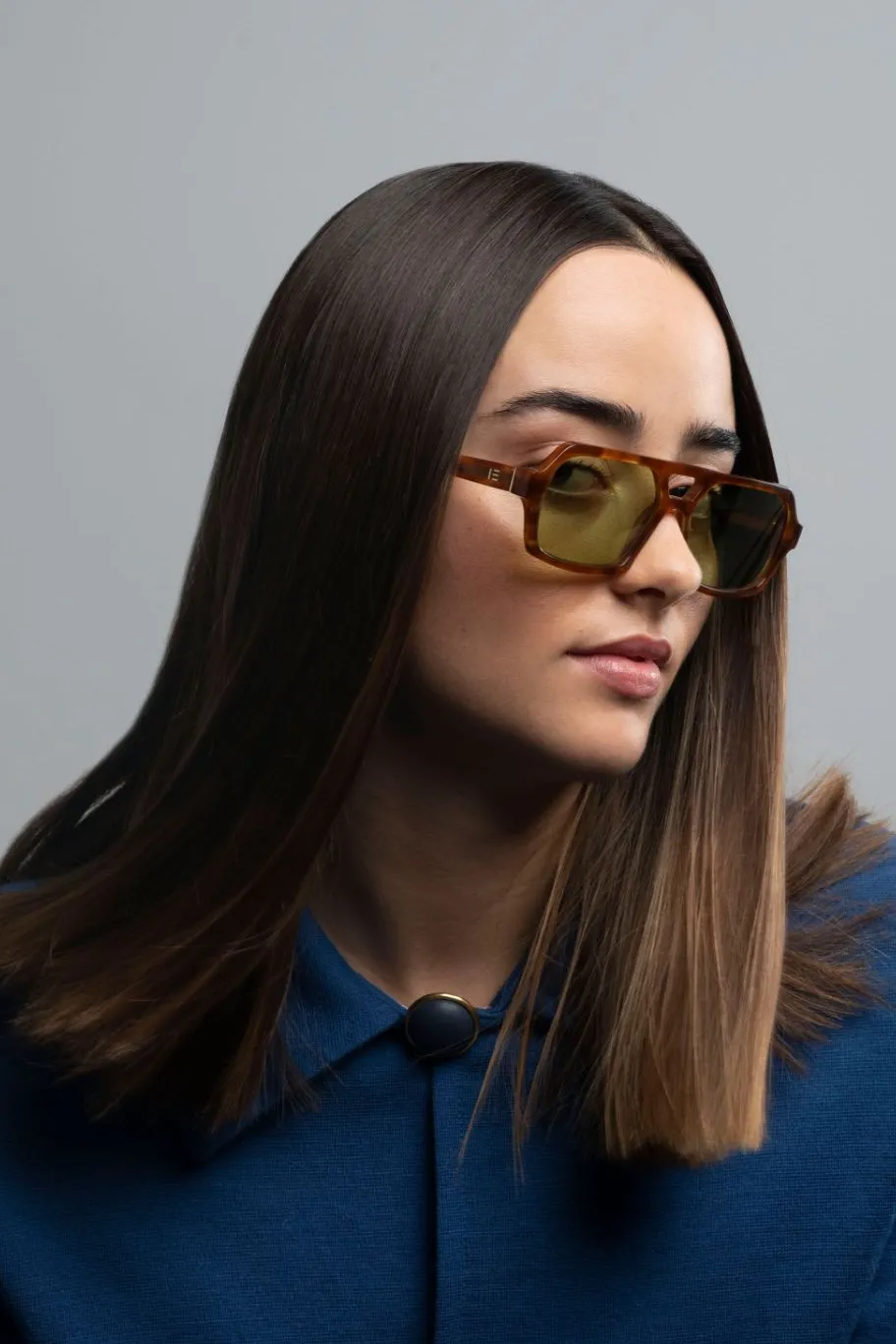 Isle of Eden Lola Honey Torte Aviator Sunglasses