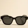 RE:UNION Label London Black Classic Round Sunglasses