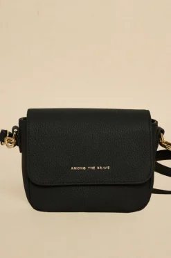 Among the Brave London Black Leather Small Crossbody Bag
