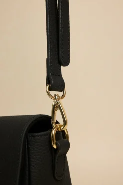 Among the Brave London Black Leather Small Crossbody Bag