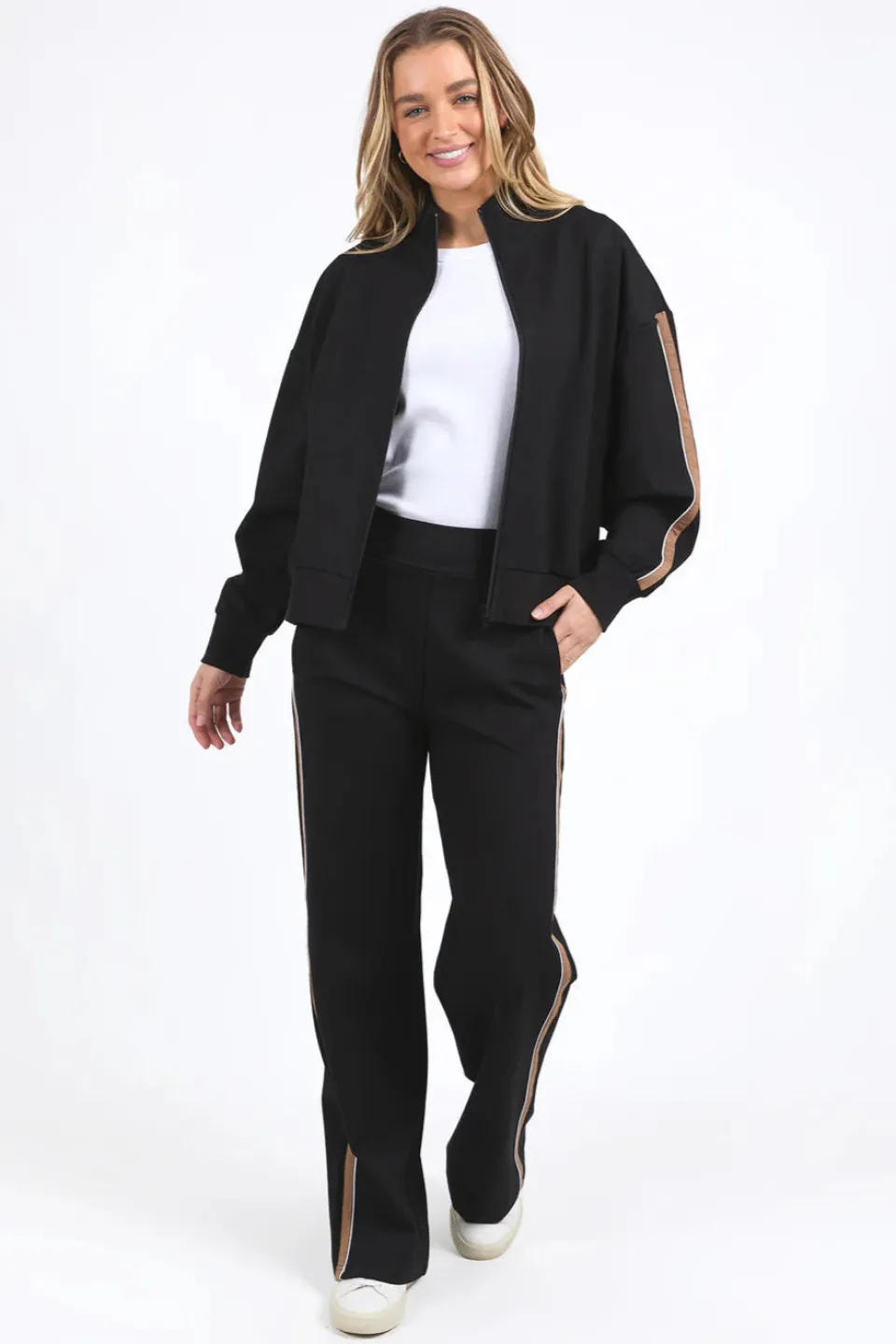 Foxwood London Black Natural Sleeve Stripe Jacket
