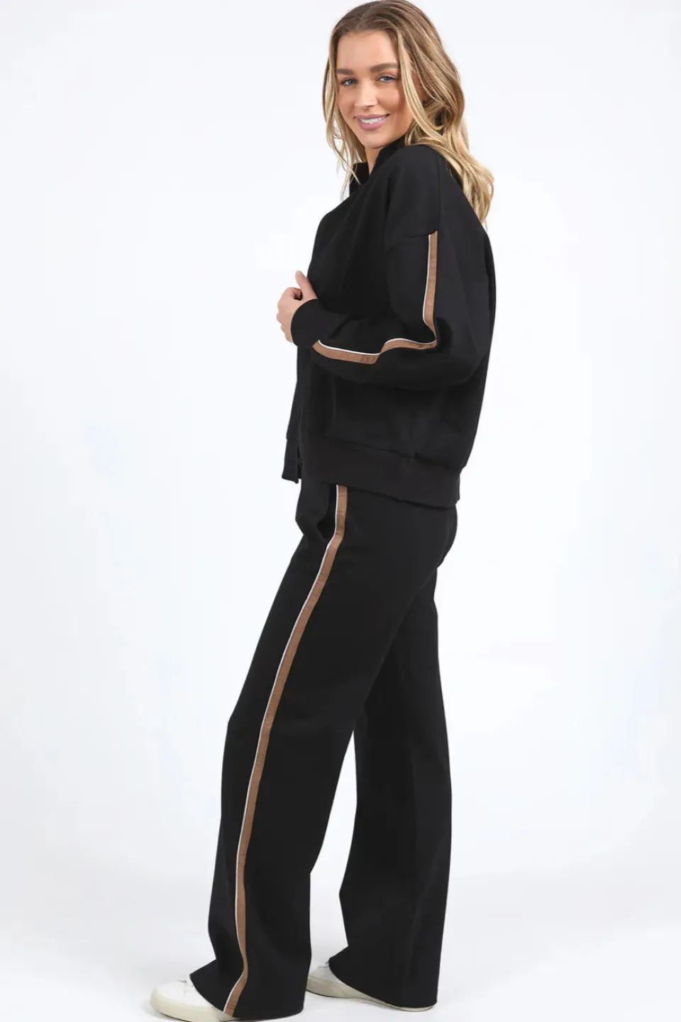 Foxwood London Black Natural Sleeve Stripe Jacket