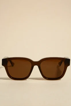 RE:UNION Label London Chocolate Classic Round Sunglasses