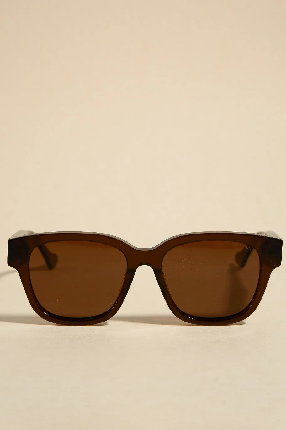 RE:UNION Label London Chocolate Classic Round Sunglasses
