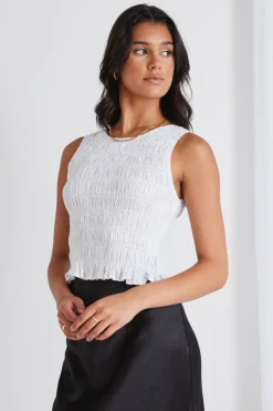 Ivy + Jack Lonely Ivory Linen Sleeveless Shell Top