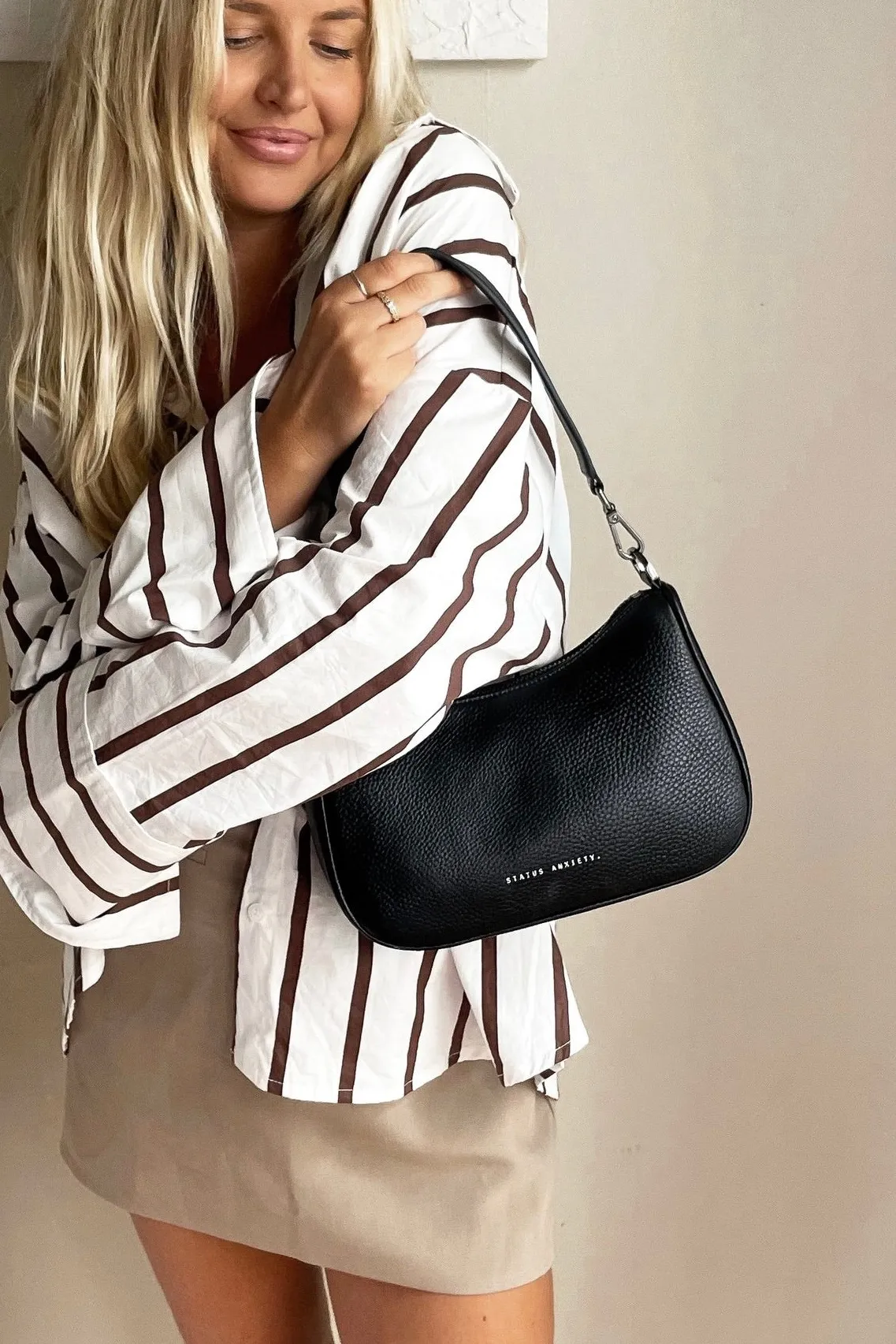 Status Anxiety Look Both Ways Black Crossbody Bag