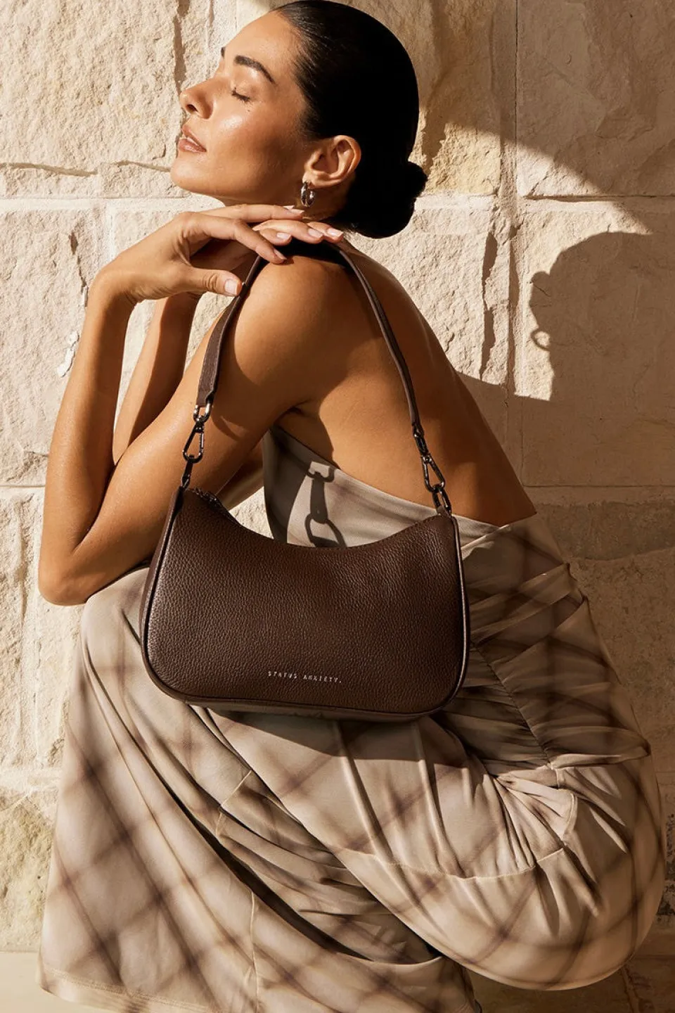 Status Anxiety Look Both Ways Cocoa Crossbody Bag