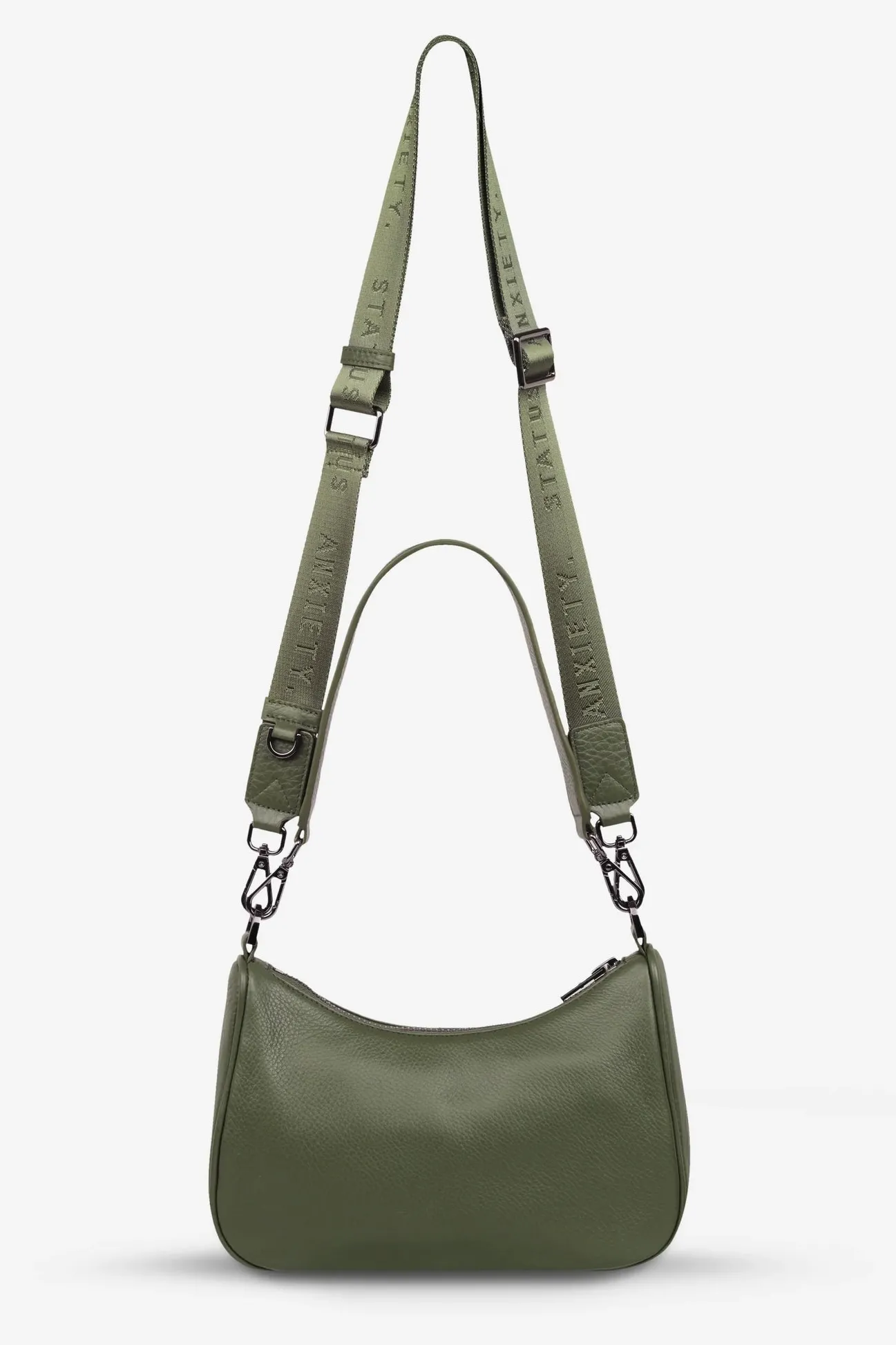 Status Anxiety Look Both Ways Khaki Crossbody Bag