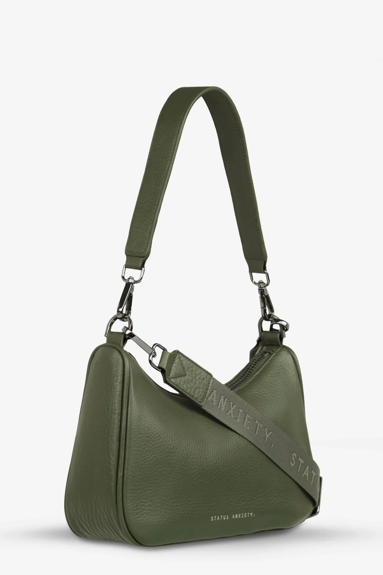 Status Anxiety Look Both Ways Khaki Crossbody Bag