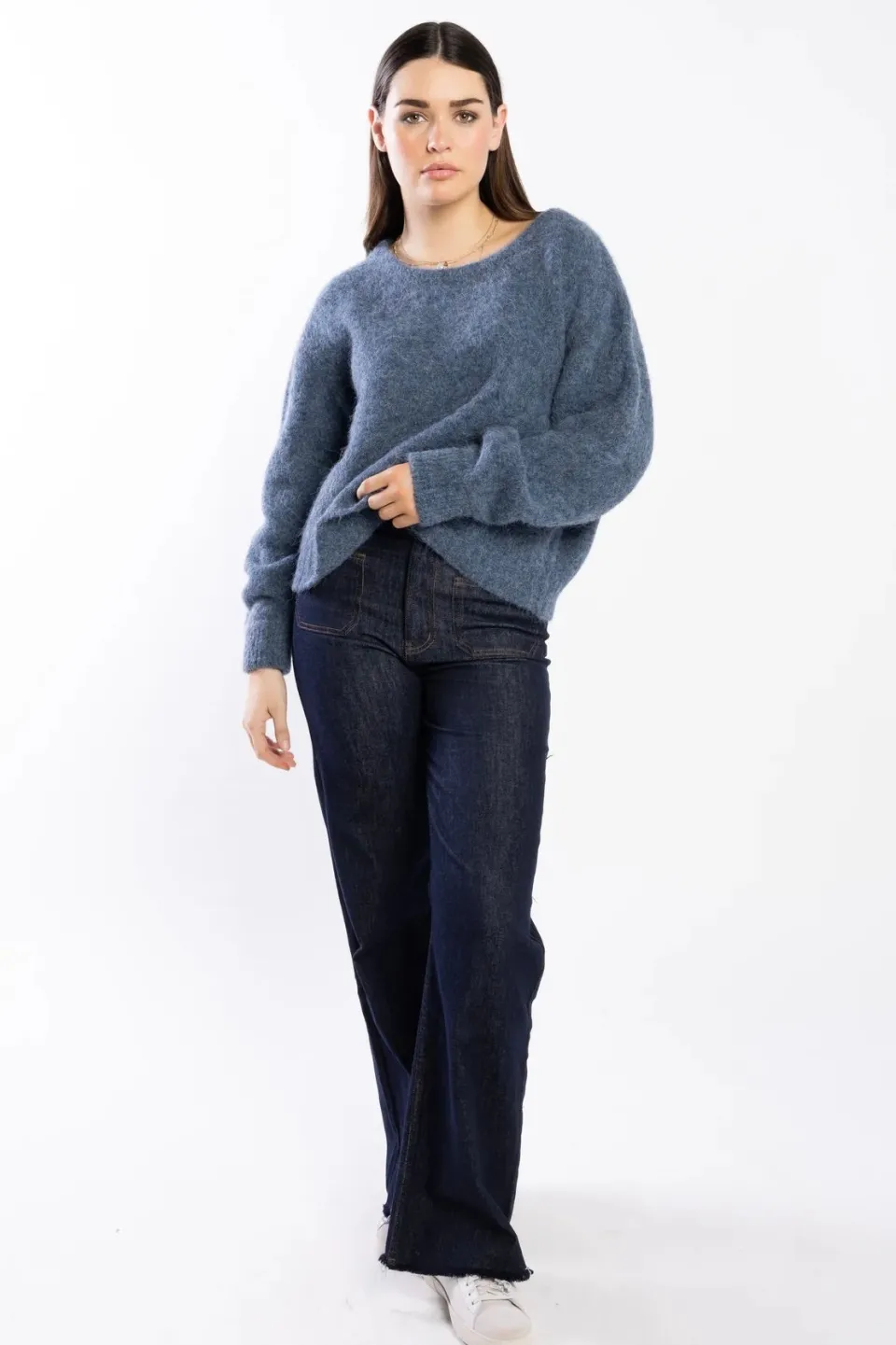 Drama The Label Lottie Force Marle Alpaca Blend Crew Jumper