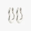 Pilgrim Loulia Wavy EOL Silver Recycled Hoop Earrings