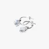 Stolen Girlfriends Club Love Anchor Heart Moonstone Semi Hoop Earring
