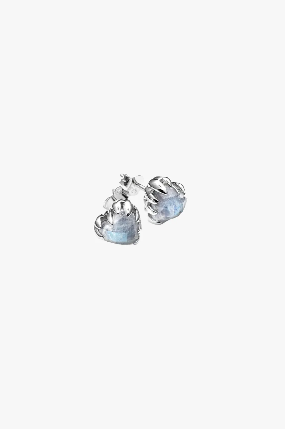 Stolen Girlfriends Club Love Claw Heart Moonstone Stud Earring