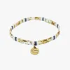 Love Lunamei Love Gold White Charcoal with Gold Charm Bracelet
