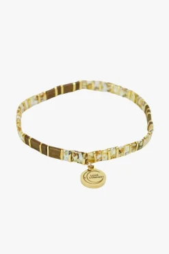 Love Lunamei Love Ivory Bronze Gold with Gold Charm Bracelet
