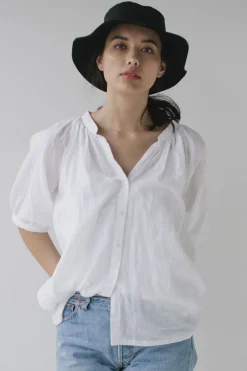 Sophie Love Linen Bucket Hat Black