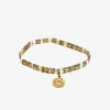 Love Lunamei Love Yellow Gold White with Gold Charm Bracelet