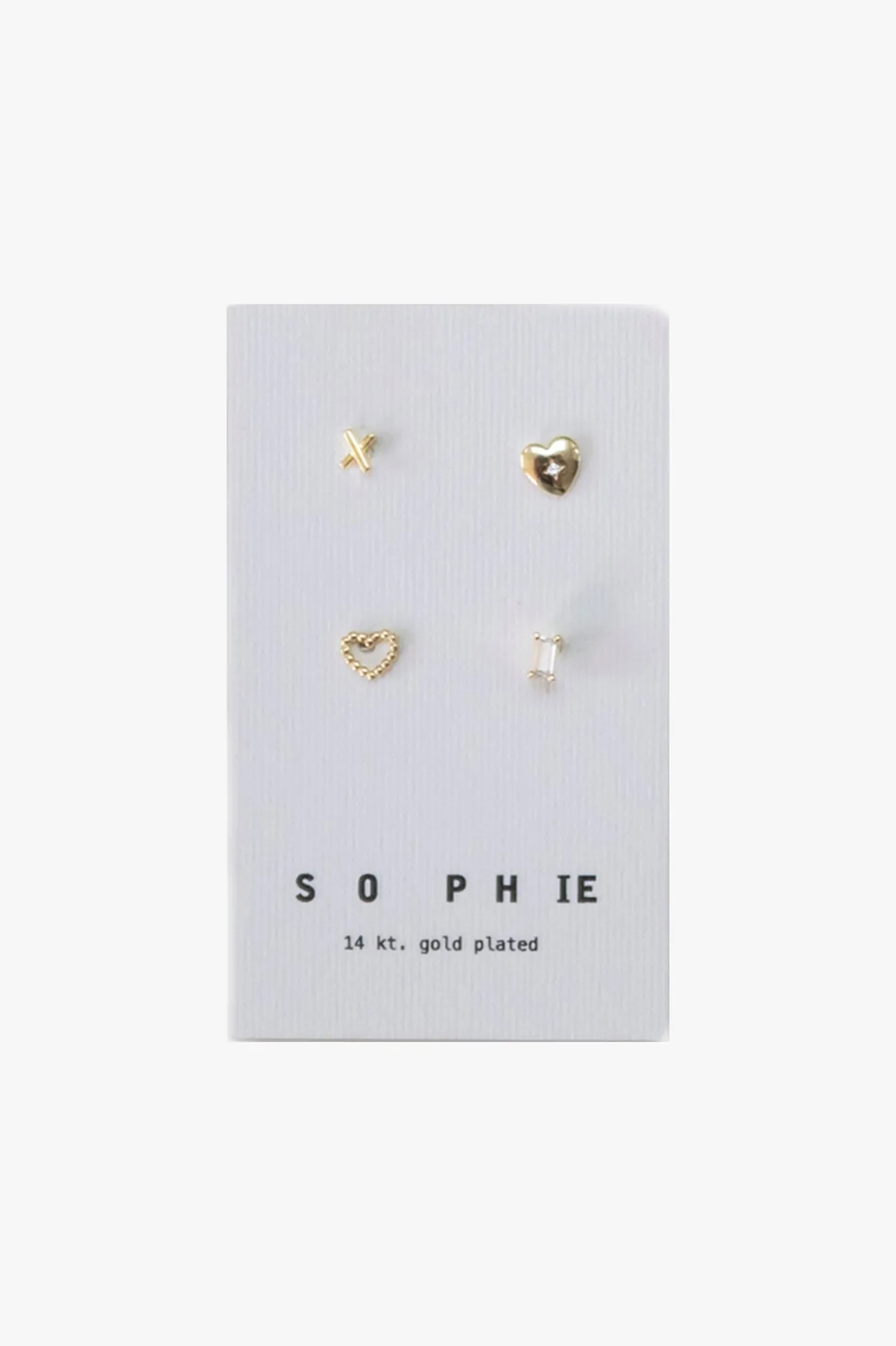 Sophie Love You Gold Stud Earring Set