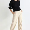 Ivy + Jack Lovely Black Shirred Cotton Shirred Back SS Top