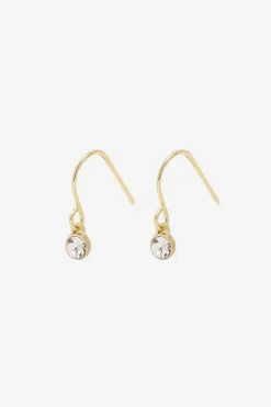 Pilgrim Lucia Crystal EOL Pendant Hook Earrings Gold