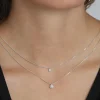 Pilgrim Lucia Pi Silver Double Necklace with Crystals