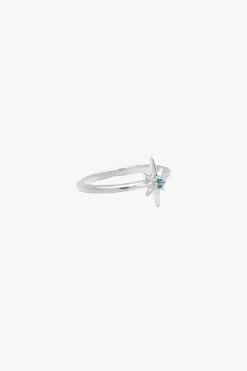 Stolen Girlfriends Club Lucky Star Ring with Topaz Stone Medium N EOL