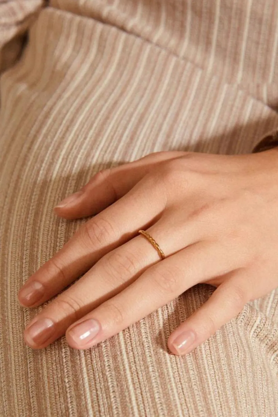 Pilgrim Lulu Recycled Chain StackGold Plated EOL Ring
