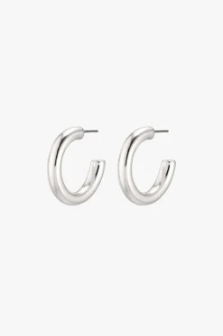 Pilgrim Maddie Pi Silver Chunky Hoop Earrings