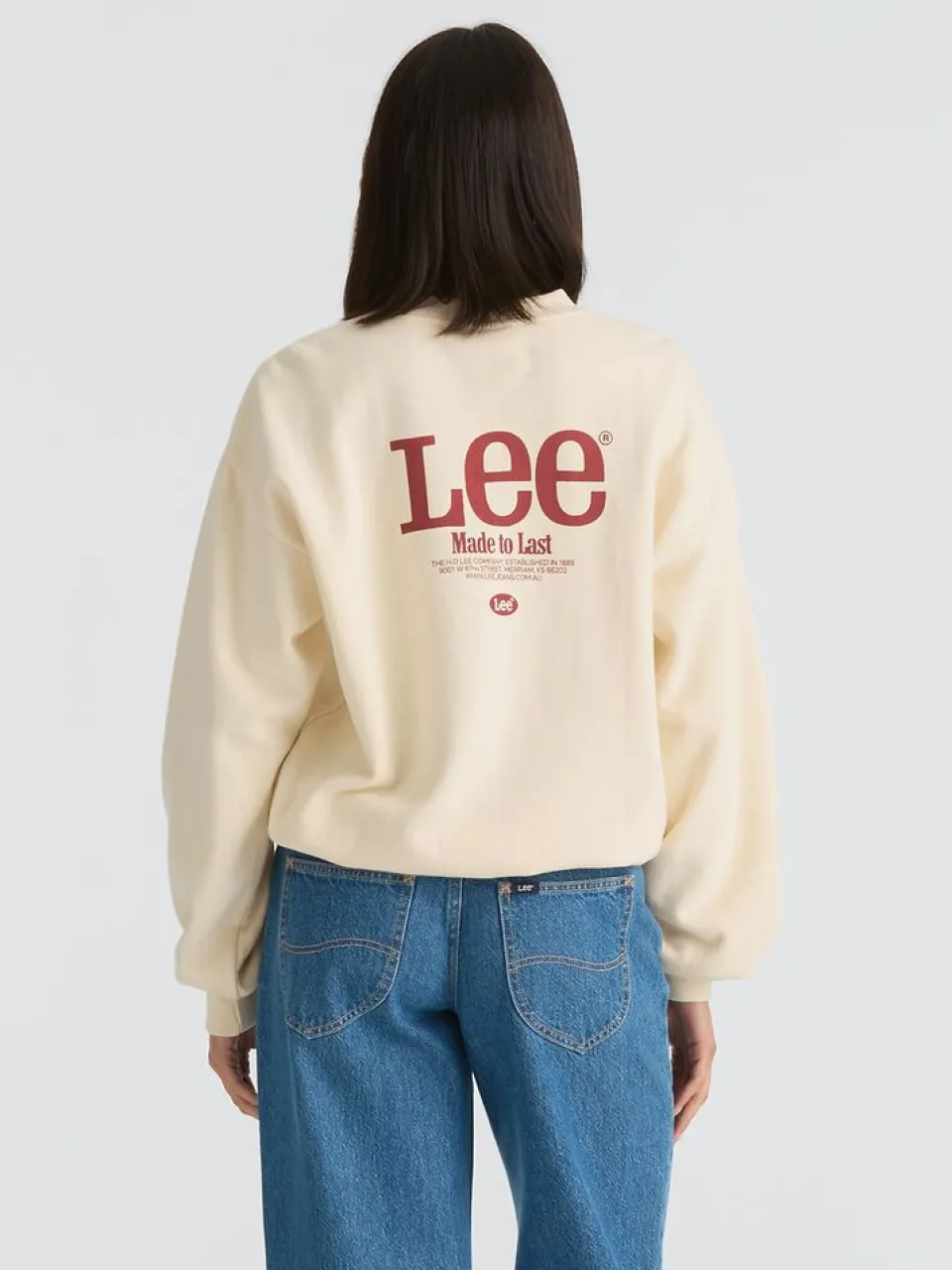 Lee Made Soft Ecru Baggy Sweatshirt