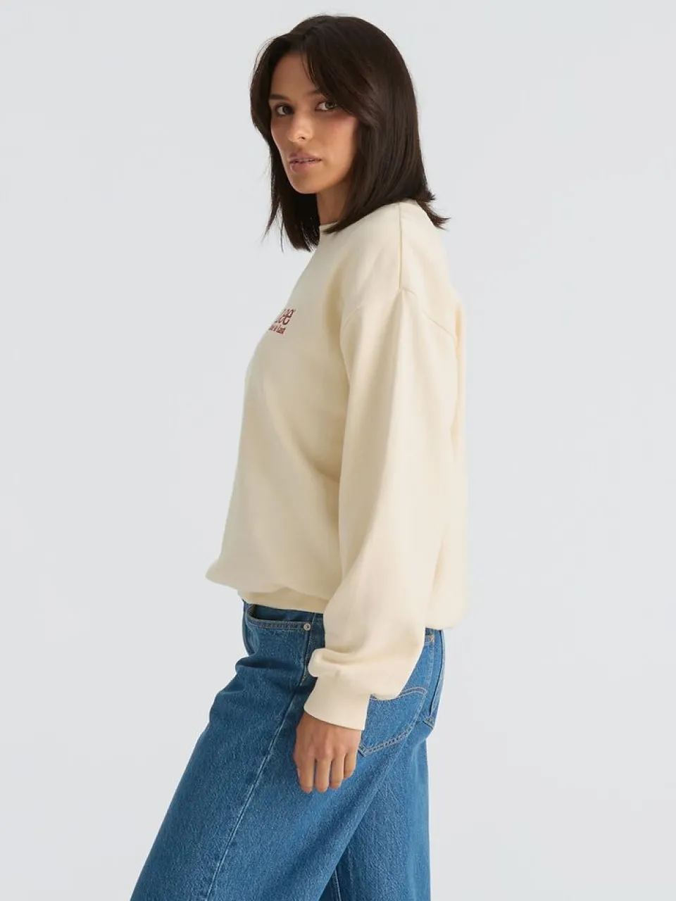 Lee Made Soft Ecru Baggy Sweatshirt