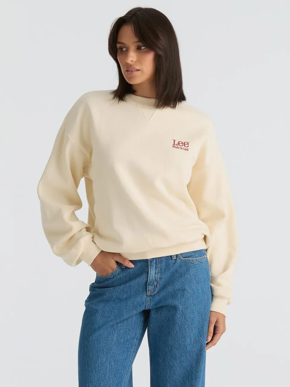 Lee Made Soft Ecru Baggy Sweatshirt