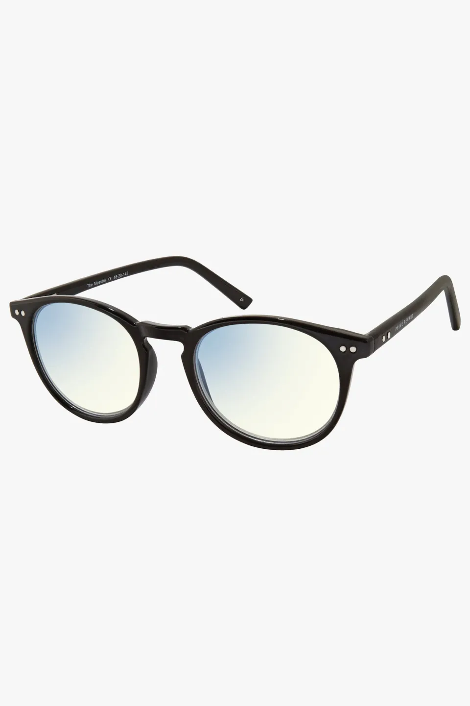 Prive Revaux Maestro Round Black Blue Light Glasses