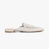 Nude Magnolia Ivory Pointed Woven Leather Mule