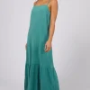 Silent Theory Mahlia Green Maxi Strappy Dress