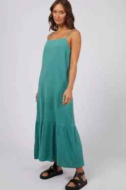 Silent Theory Mahlia Green Maxi Strappy Dress