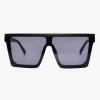 Reality Eyewear Malibu Oversized Flat Top Square Black Sunglasses