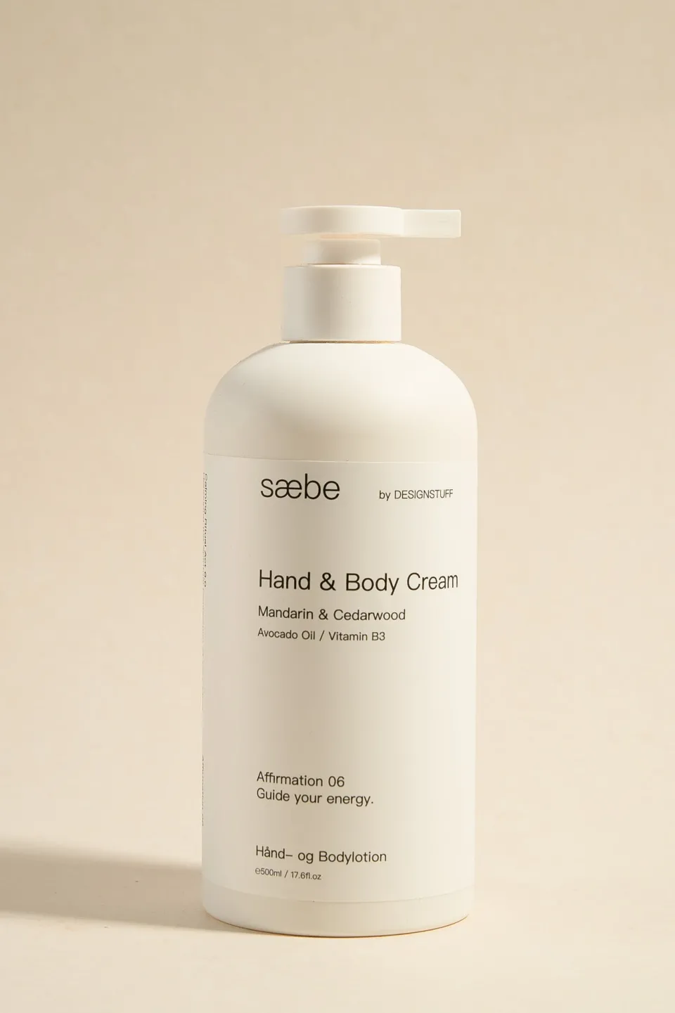 Designstuff Mandarin + Cedarwood White 500ml Hand + Body Cream