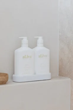 Alive Body Mango & Lychee Hand & Body 500ml Wash + Lotion White Duo Tray