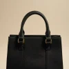 Among the Brave Manhattan Black Leather Mini Tote Bag