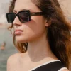 RE:UNION Label Manhattan Black Square Sunglasses