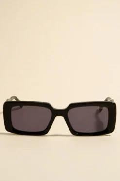 RE:UNION Label Manhattan Black Square Sunglasses