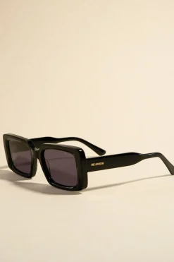RE:UNION Label Manhattan Black Square Sunglasses