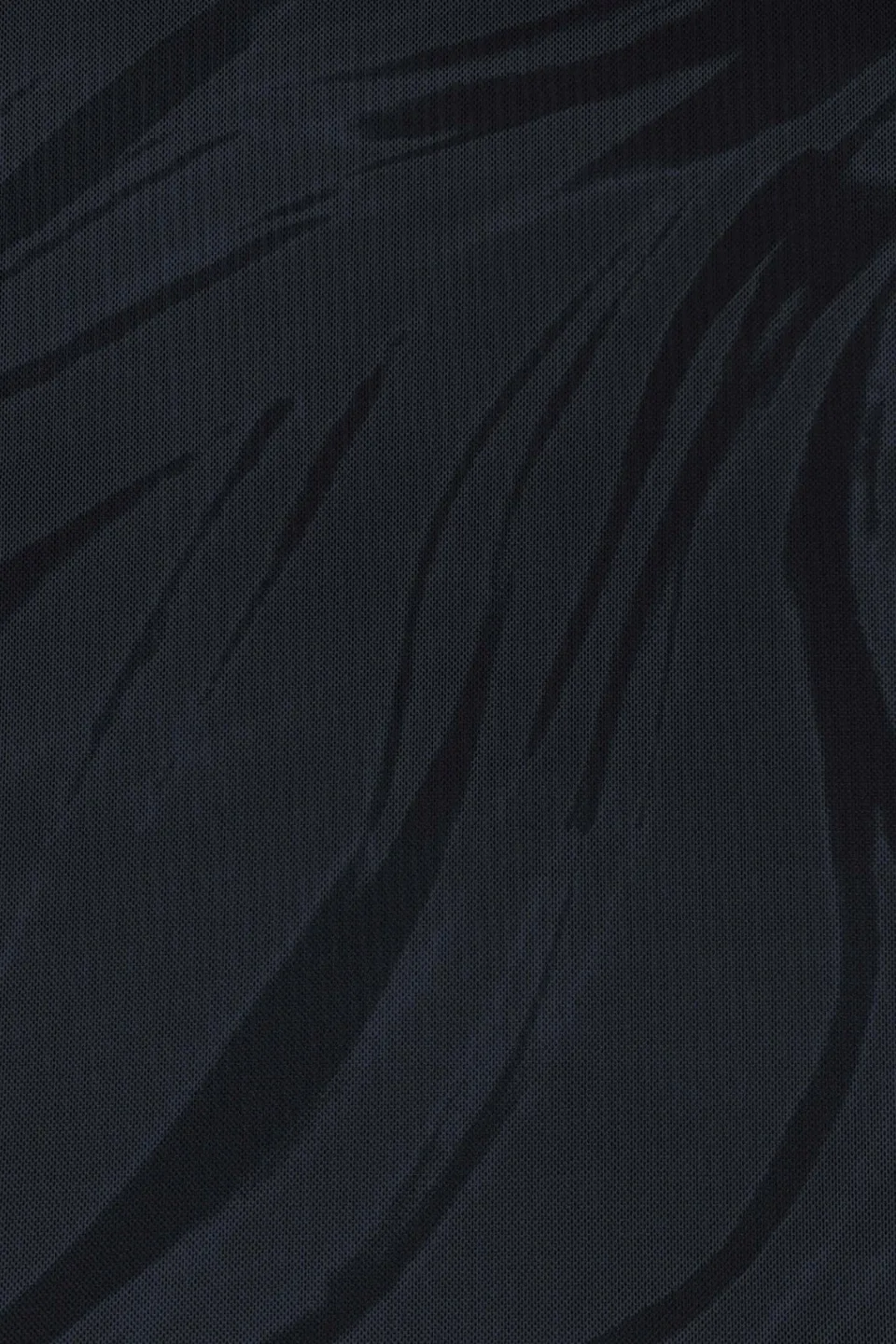 Esmaee Marble Charcoal Print Mesh LS Midi Dress