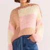Mink Pink Marcella Blush Colour Block Sweater
