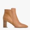 Nude Marlee Mid Heel Tan Ankle Boot