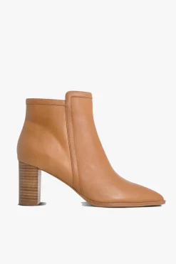 Nude Marlee Mid Heel Tan Ankle Boot