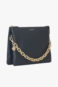 Saben Matilda Black Crossbody Bag with Chunky Chain